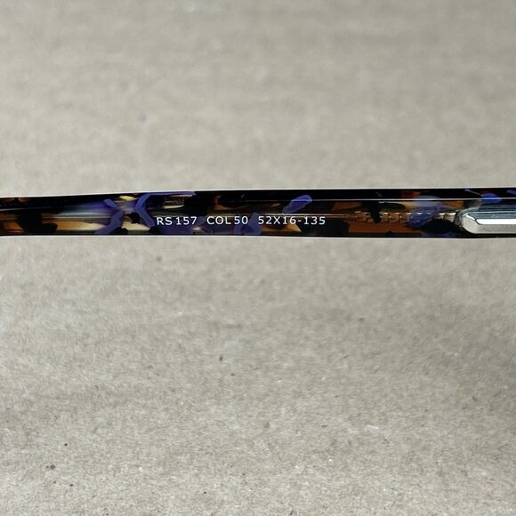 Roberto Steffani RS 157 COL 50 Eyeglasses Frames Blue Tortoise Round 52-16-135 - Picture 6 of 7